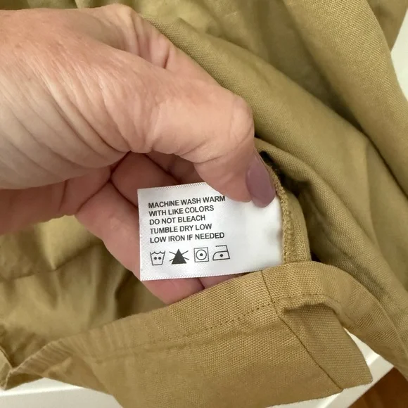 J. Peterman Pleated Henley Tunic Top, XL - Picture 7 of 9